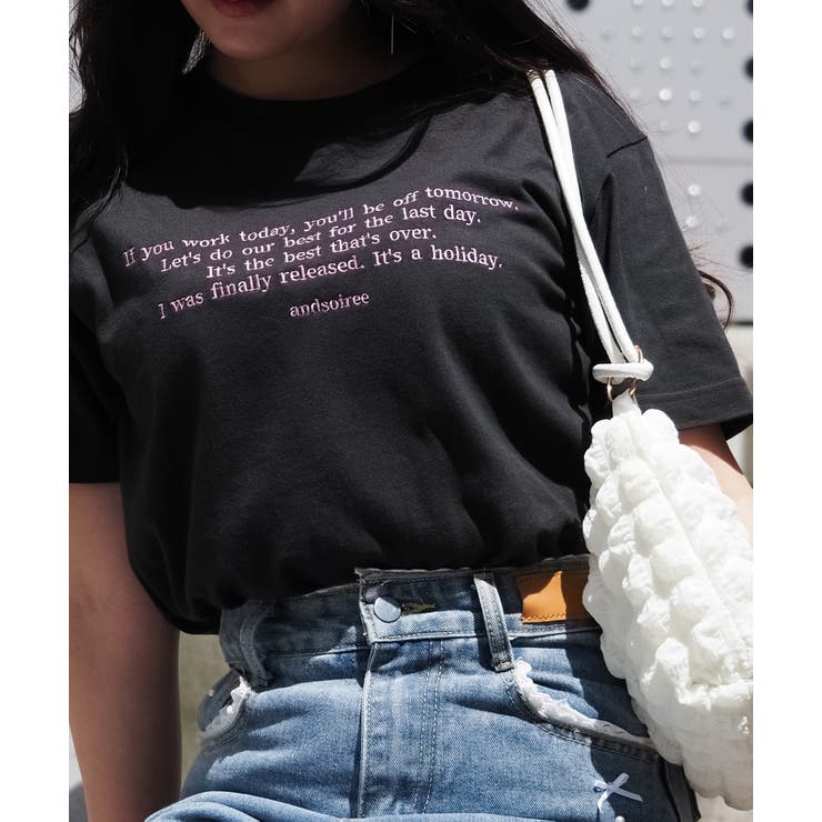 フロント刺繍Tシャツ | ＆soiree | 詳細画像45 