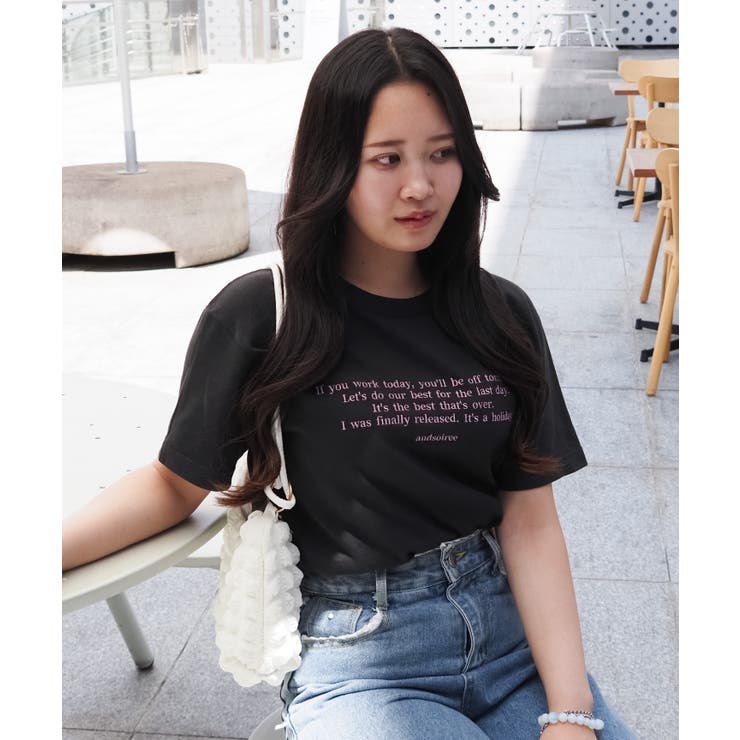 フロント刺繍Tシャツ | ＆soiree | 詳細画像47 
