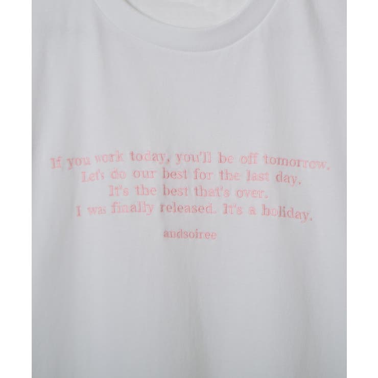 フロント刺繍Tシャツ | ＆soiree | 詳細画像50 