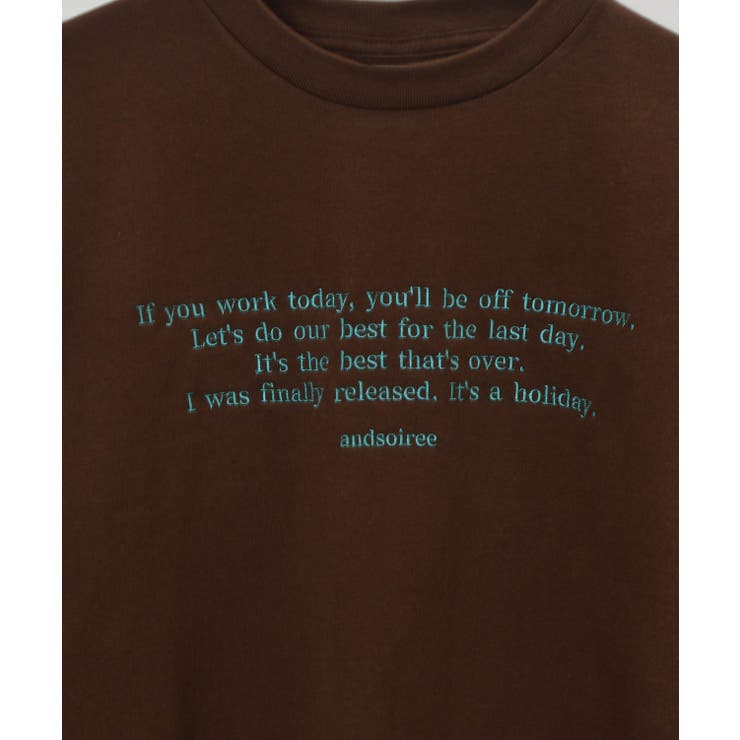 フロント刺繍Tシャツ | ＆soiree | 詳細画像63 