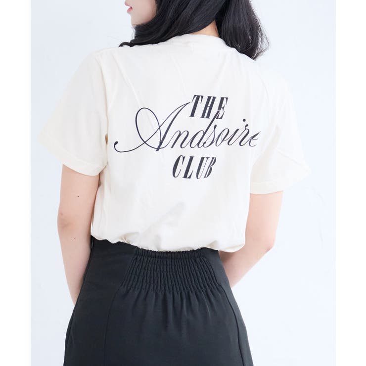 ピグメントプリントTシャツ(メッセージロゴ) | ＆soiree | 詳細画像17 