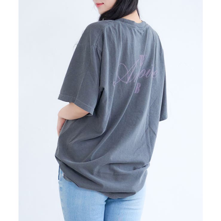 ピグメントプリントTシャツ(メッセージロゴ) | ＆soiree | 詳細画像4 