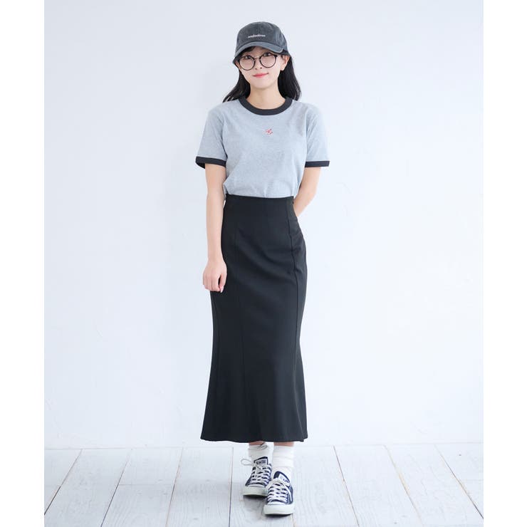 ロゴ刺繍リンガーTシャツ | ＆soiree | 詳細画像5 