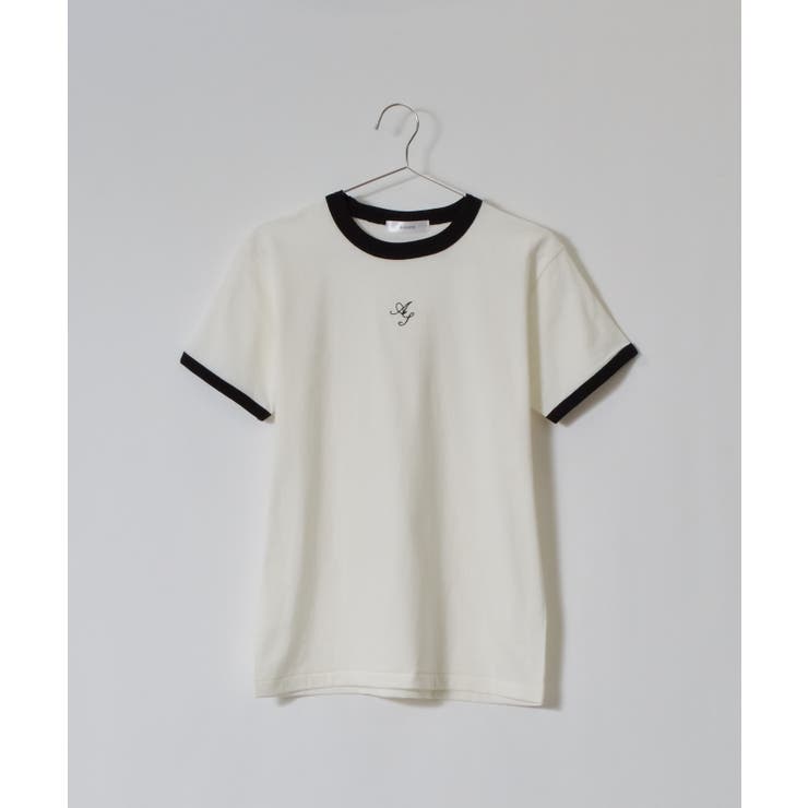 ロゴ刺繍リンガーTシャツ | ＆soiree | 詳細画像12 