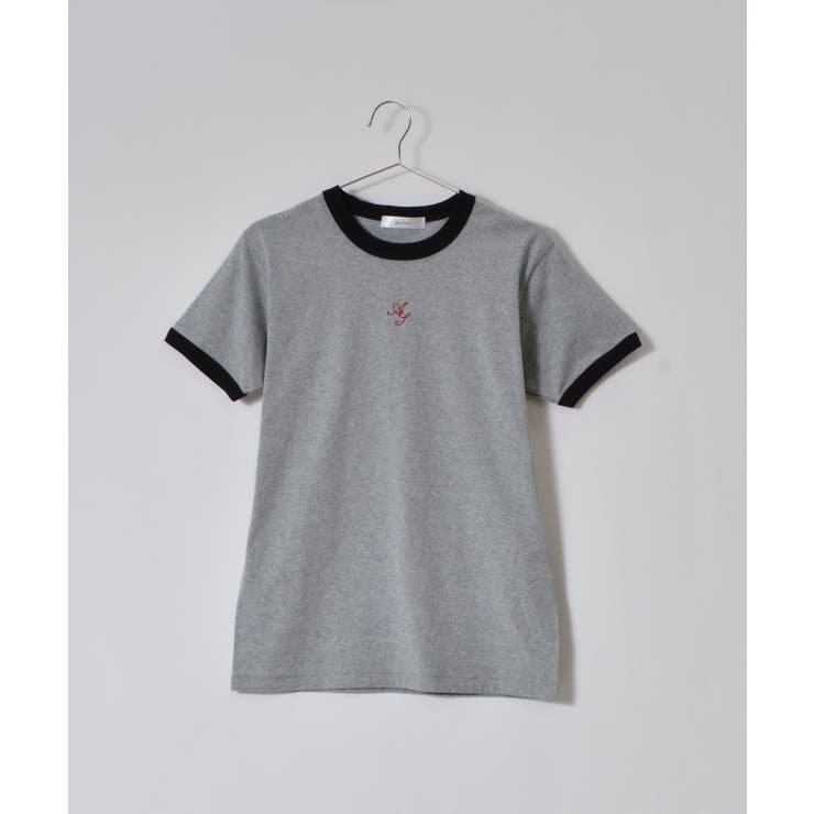ロゴ刺繍リンガーTシャツ | ＆soiree | 詳細画像13 