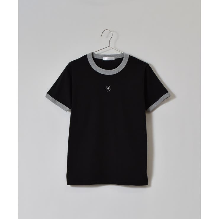 ロゴ刺繍リンガーTシャツ | ＆soiree | 詳細画像14 