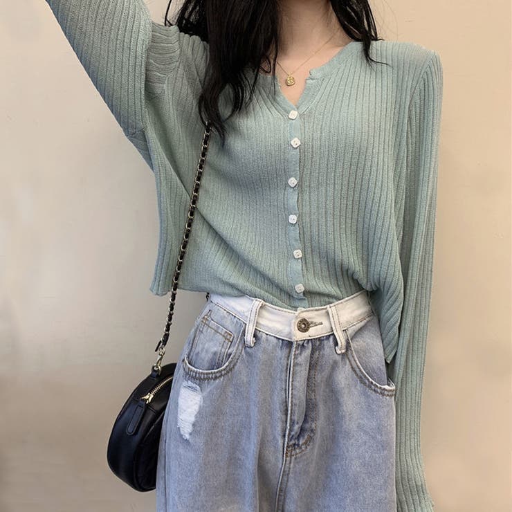 リブニットカーディガン | ＆soiree | 詳細画像11 