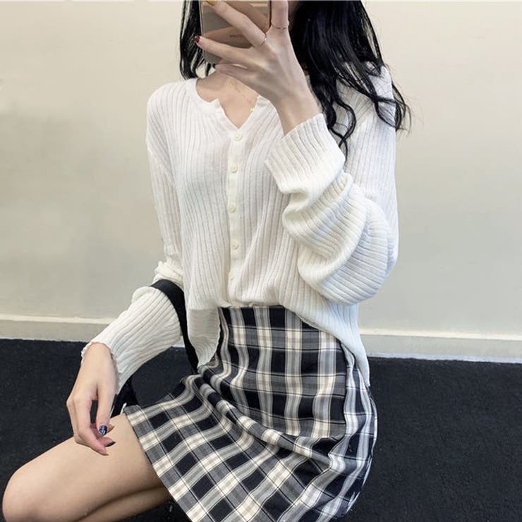 リブニットカーディガン | ＆soiree | 詳細画像17 