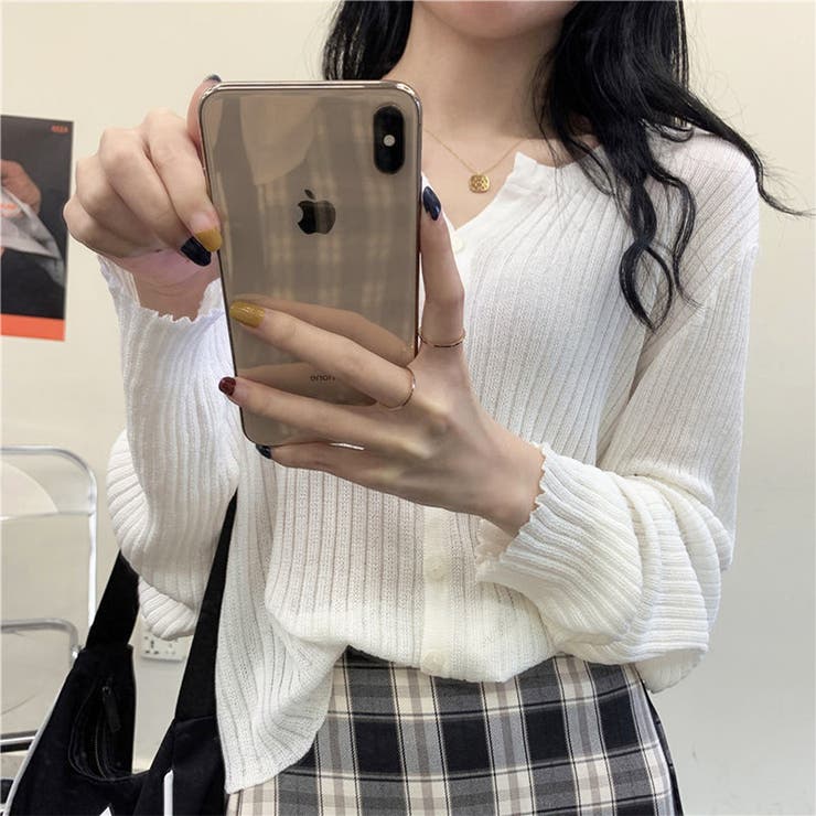 リブニットカーディガン | ＆soiree | 詳細画像18 