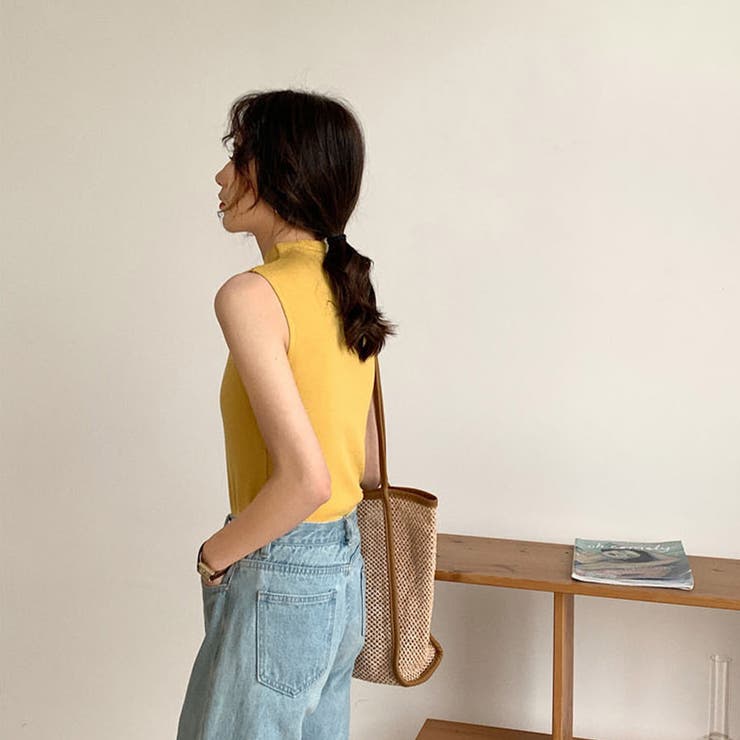 セミハイネック サマーニット ノースリーブトップス | ＆soiree | 詳細画像12 