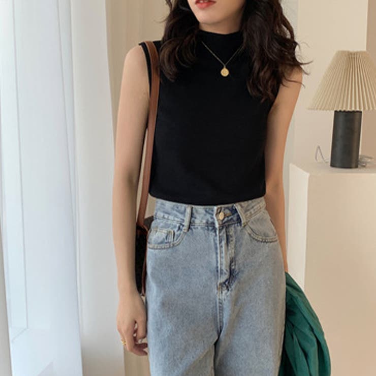 セミハイネック サマーニット ノースリーブトップス | ＆soiree | 詳細画像19 