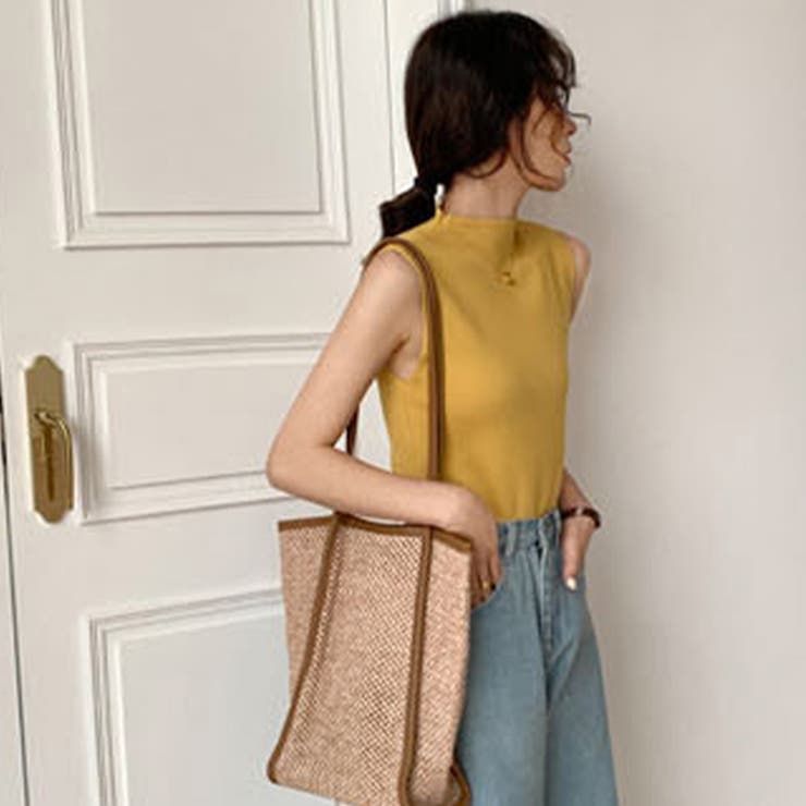 セミハイネック サマーニット ノースリーブトップス | ＆soiree | 詳細画像9 