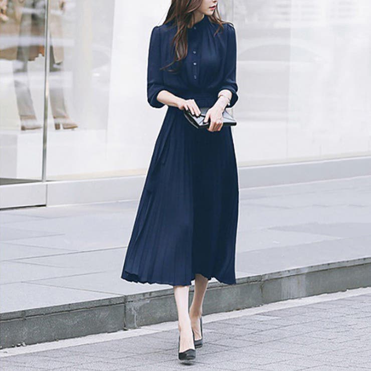 ウエストリボンプリーツワンピース | ＆soiree | 詳細画像10 