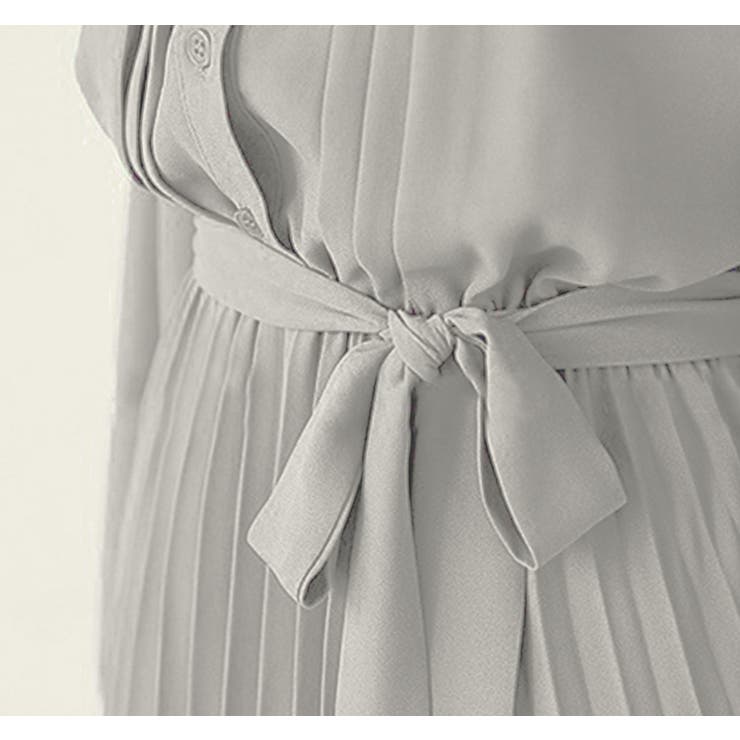 ウエストリボンプリーツワンピース | ＆soiree | 詳細画像12 