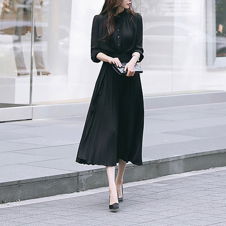 ウエストリボンプリーツワンピース | ＆soiree | 詳細画像7 