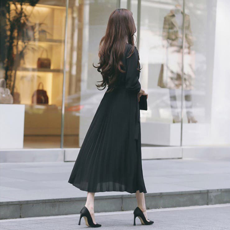 ウエストリボンプリーツワンピース | ＆soiree | 詳細画像8 