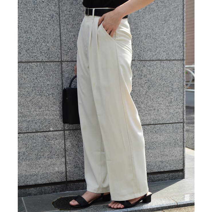 タックデザインワイドパンツ | ＆soiree | 詳細画像4 