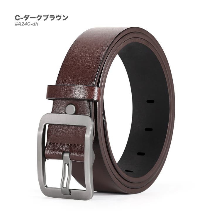 C-ダークブラウン | 本革 リアルレザーベルト メンズ | RAiseNsE 