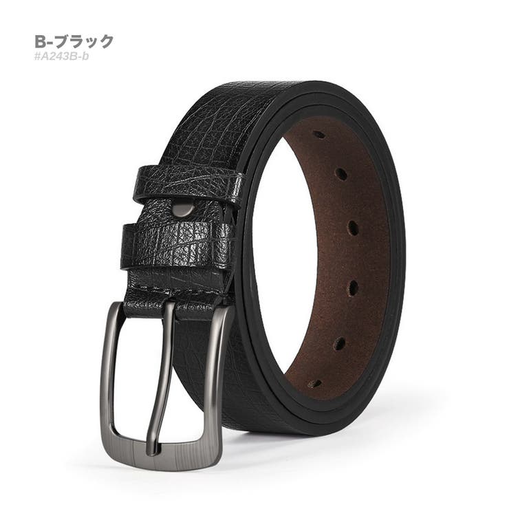 B-ブラック | レザー カジュアル ベルト | RAiseNsE 