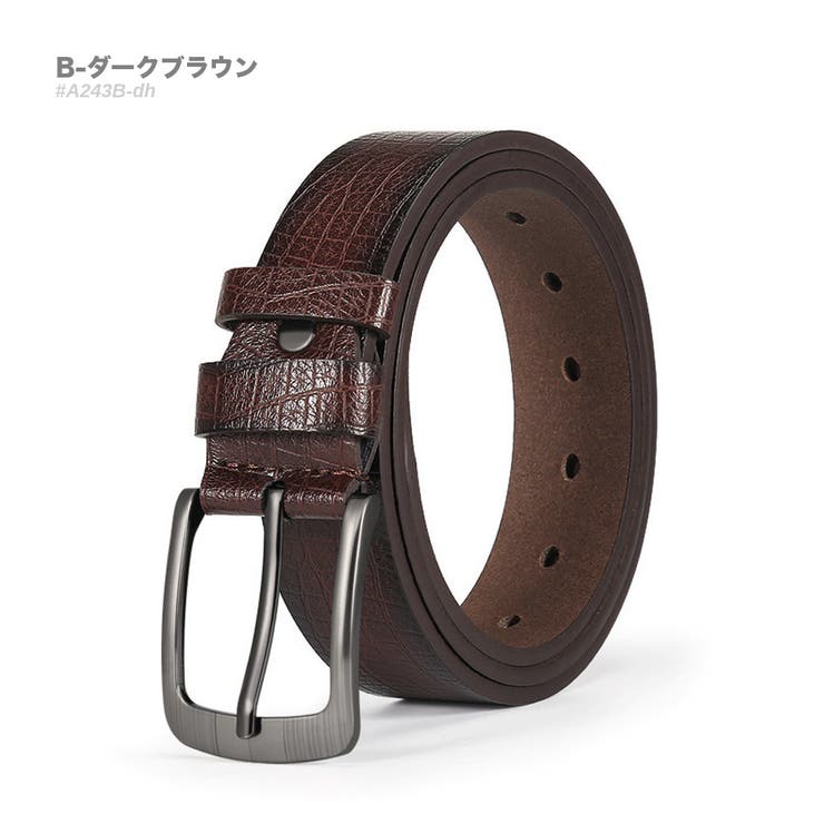 B-ダークブラウン | レザー カジュアル ベルト | RAiseNsE 