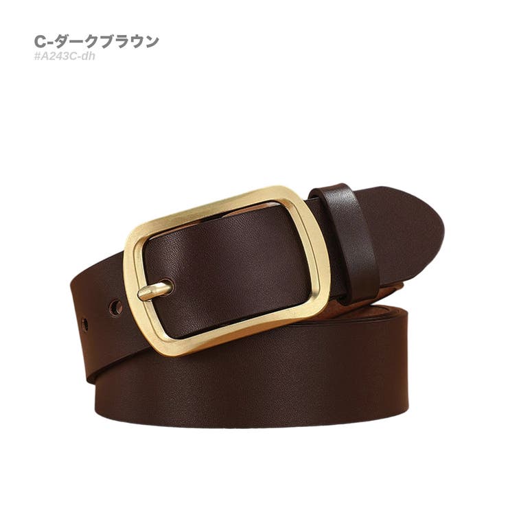 C-ダークブラウン | レザー カジュアル ベルト | RAiseNsE 