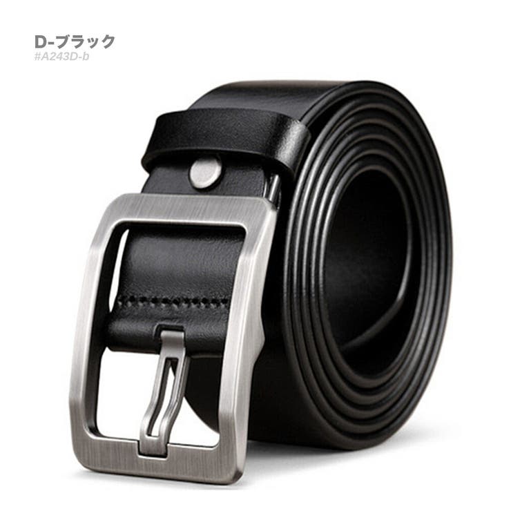 D-ブラック | レザー カジュアル ベルト | RAiseNsE 