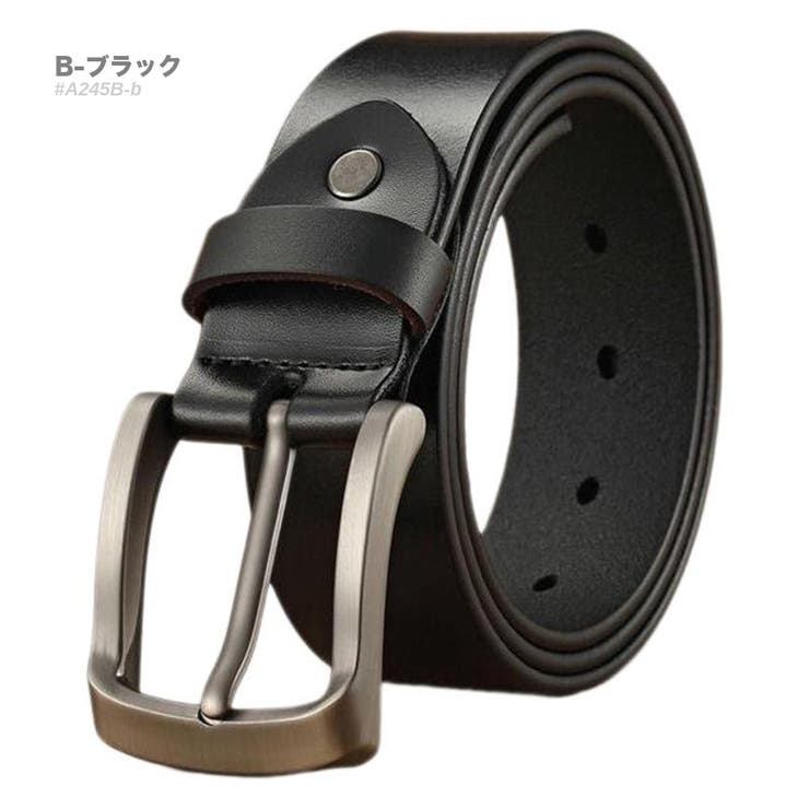 B-ブラック | レザー カジュアル ベルト | RAiseNsE 