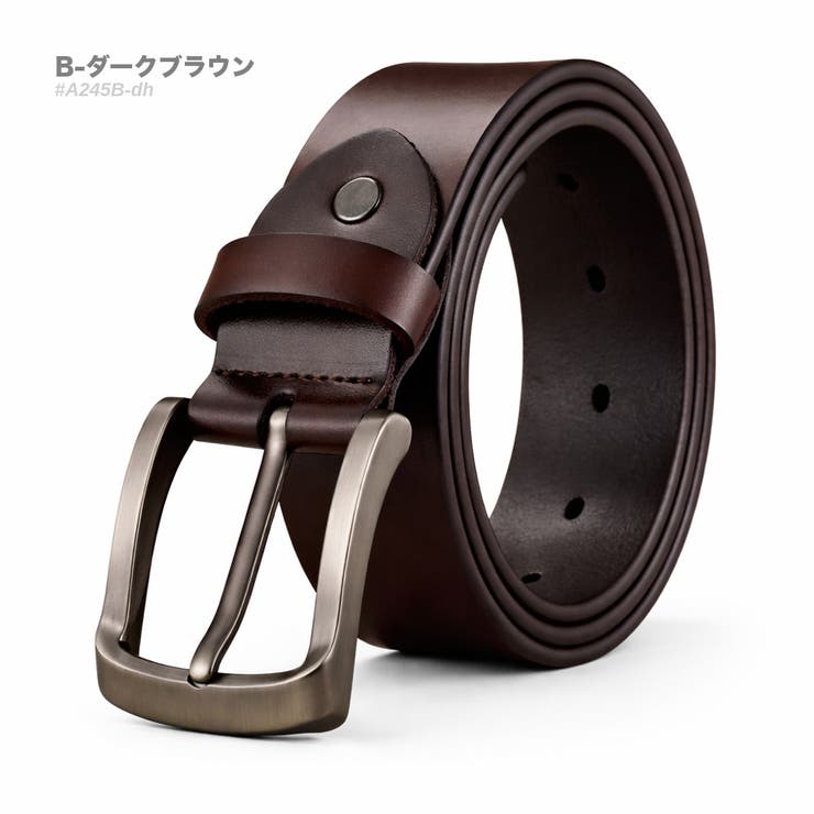 B-ダークブラウン | レザー カジュアル ベルト | RAiseNsE 