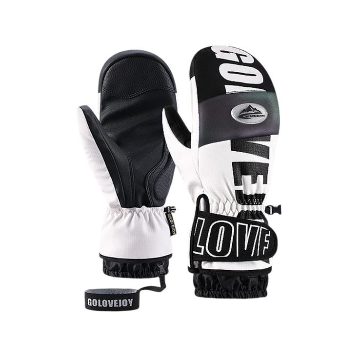 ホワイト | 防寒 スキーグローブ スノボ | RAiseNsE 