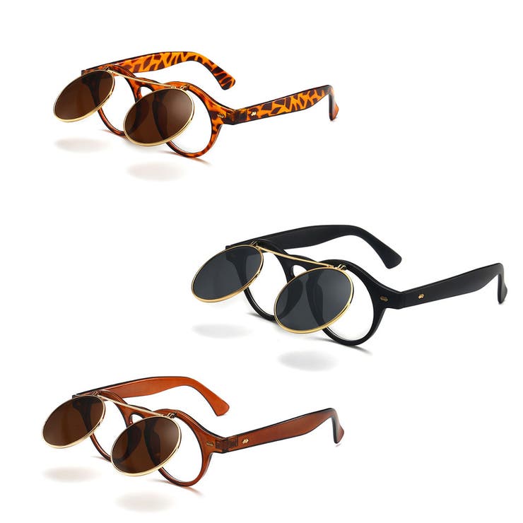 跳ね上げ式 ダブルレンズサングラス UVカット | RAiseNsE  | 詳細画像7 