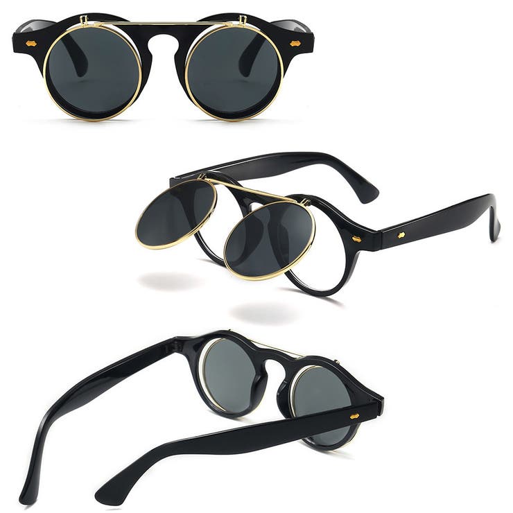 跳ね上げ式 ダブルレンズサングラス UVカット | RAiseNsE  | 詳細画像8 