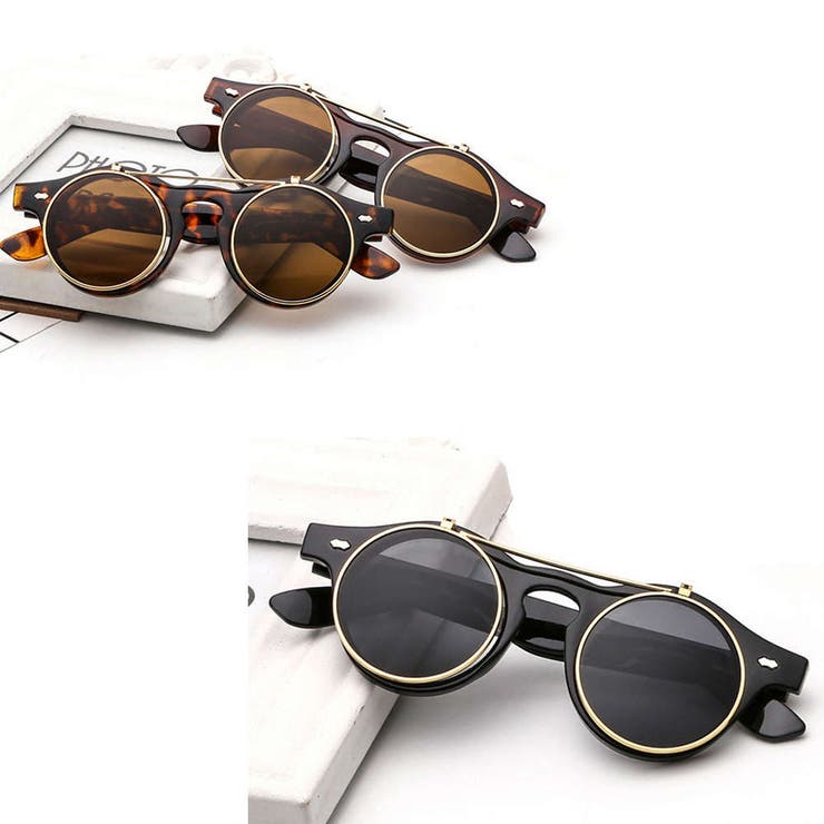 跳ね上げ式 ダブルレンズサングラス UVカット | RAiseNsE  | 詳細画像14 