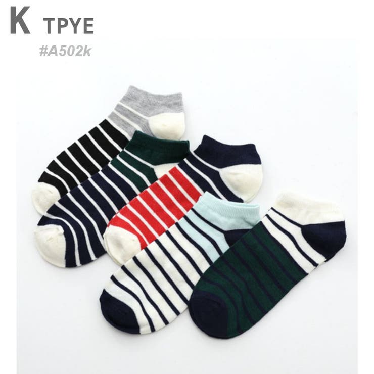 Kタイプ | スニーカーソックス 5足SET メンズ | RAiseNsE 