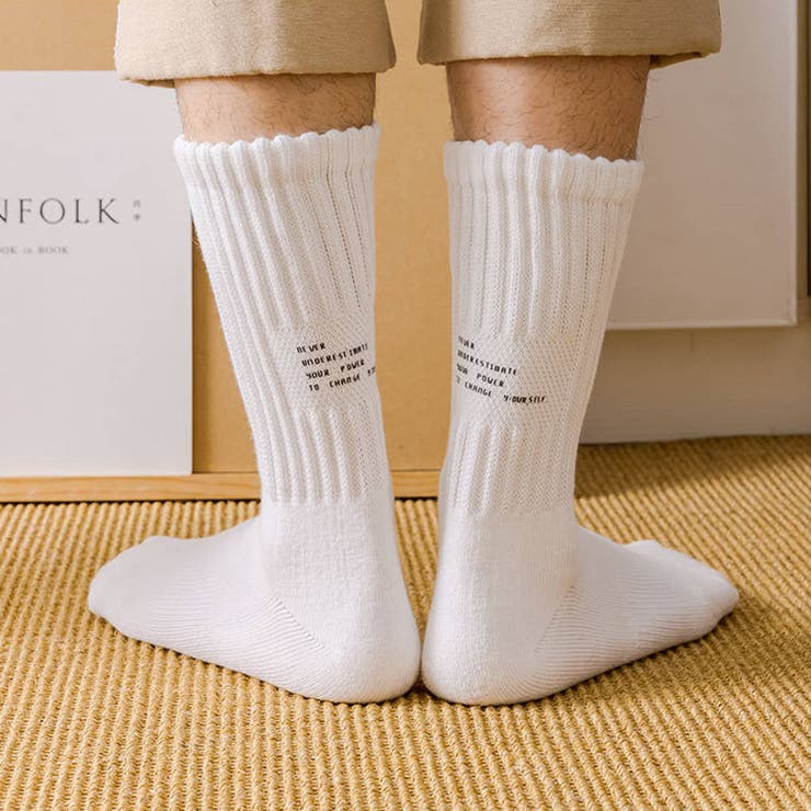 ロゴ入り リブソックス メンズ | RAiseNsE  | 詳細画像12 