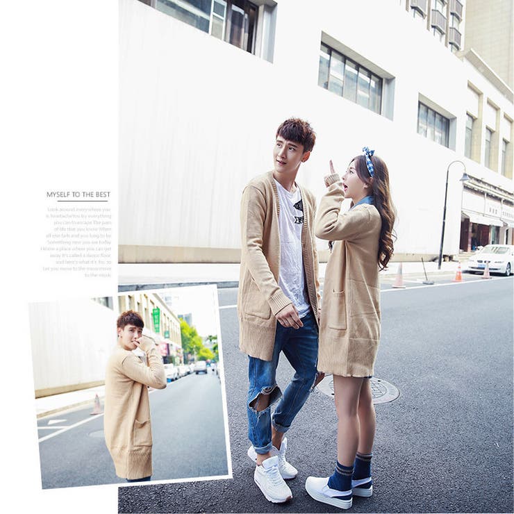 ペアルック ロングニットカーディガン カップル | RAiseNsE  | 詳細画像3 