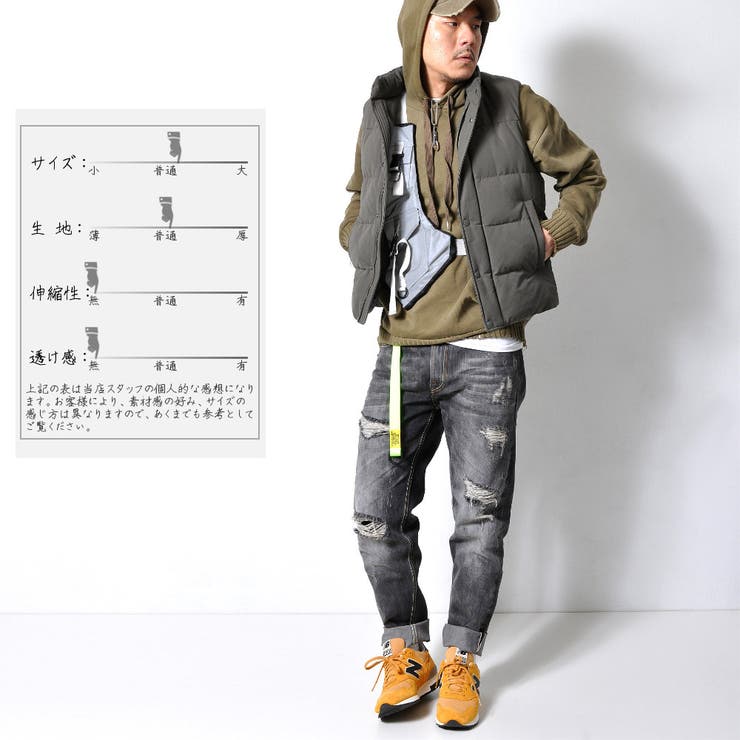クラッシュ ダメージ加工 デニムパンツ | RAiseNsE  | 詳細画像9 