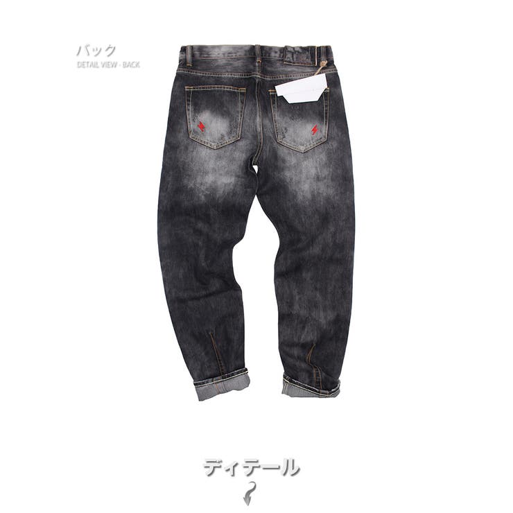 クラッシュ ダメージ加工 デニムパンツ | RAiseNsE  | 詳細画像26 