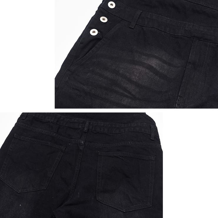 デニムオーバーオール ウォッシュ加工 サロペット | RAiseNsE  | 詳細画像7 