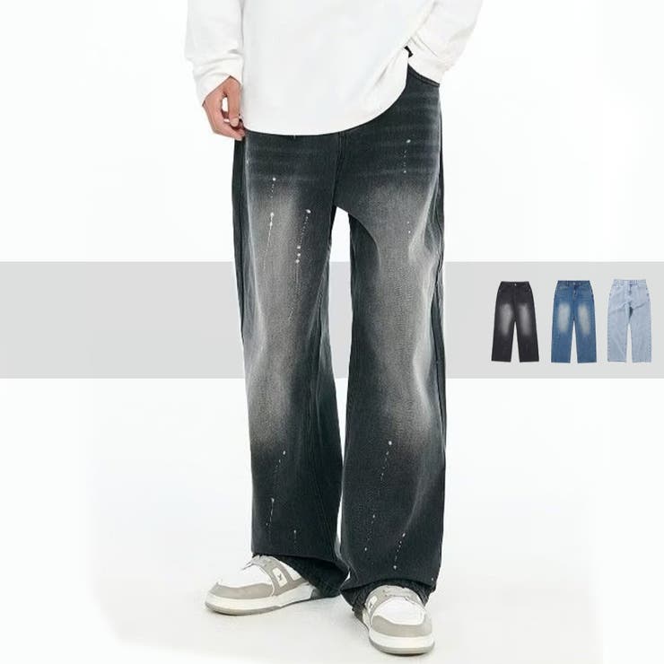 ワイド デニムパンツ ペイント | RAiseNsE  | 詳細画像1 