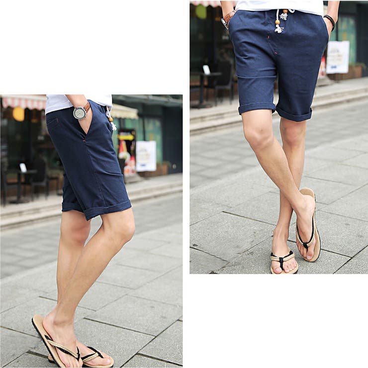 コットン リネン ハーフパンツ | RAiseNsE  | 詳細画像4