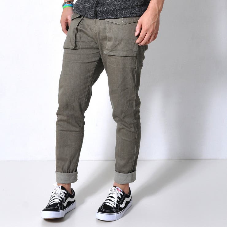 コットンリネン ストレッチ スリムパンツ | RAiseNsE  | 詳細画像4 