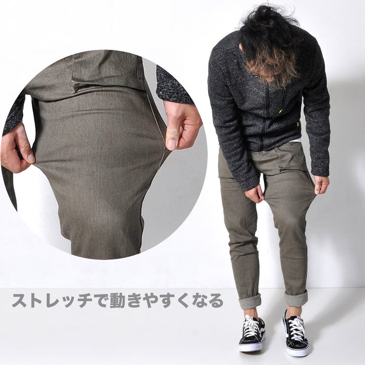 コットンリネン ストレッチ スリムパンツ | RAiseNsE  | 詳細画像6 