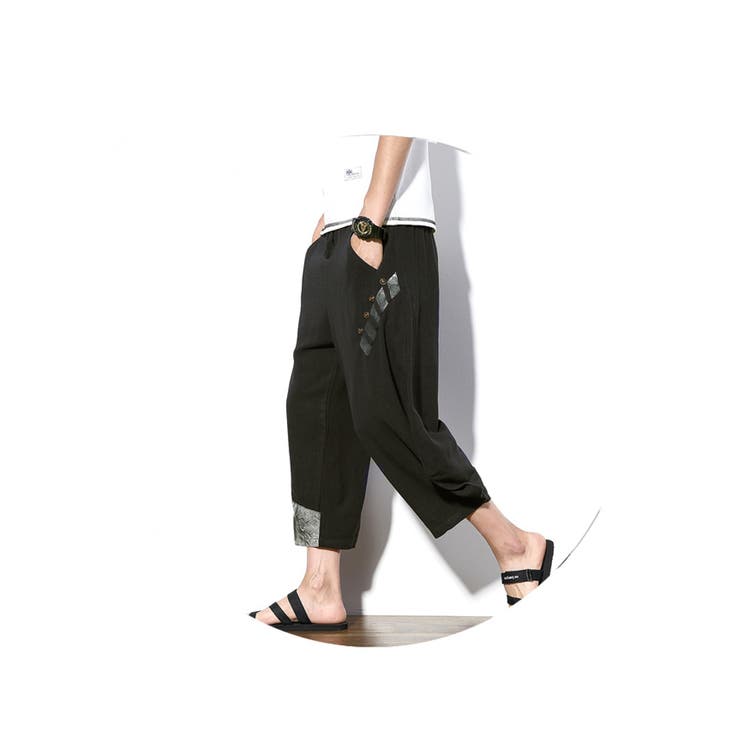 綿麻 クロップドパンツ リネンパンツ[品番：RSCM0008355]｜RAiseNsE