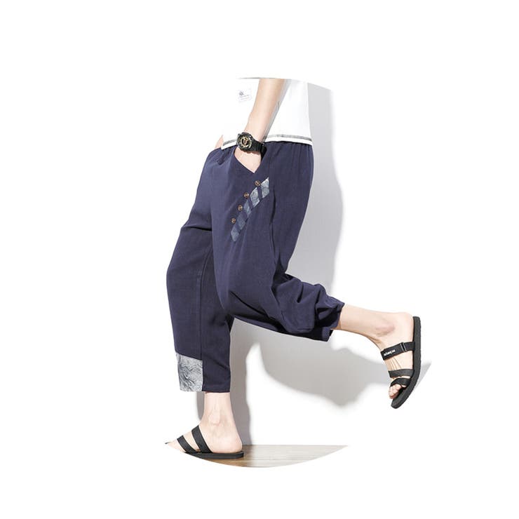 綿麻 クロップドパンツ リネンパンツ[品番：RSCM0008355]｜RAiseNsE