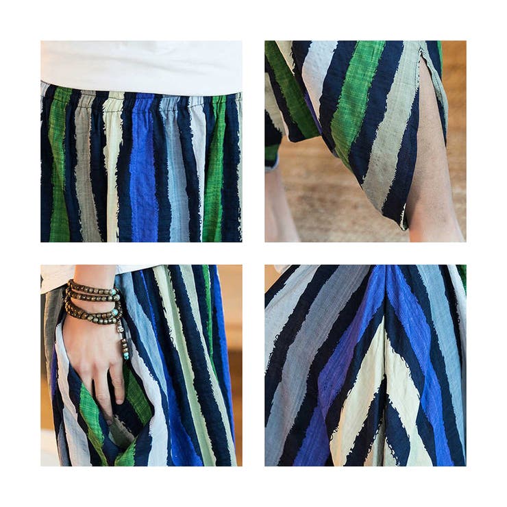 クロップドパンツ ストライプ柄 ワイドパンツ | RAiseNsE  | 詳細画像19 