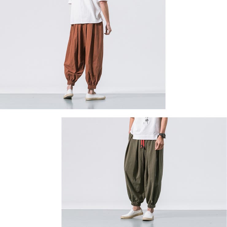 綿麻 ワイド サルエルパンツ | RAiseNsE  | 詳細画像10 