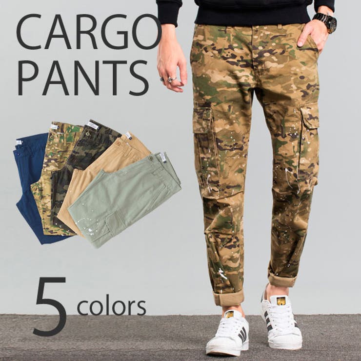 メンズ スプレッドペイント カーゴパンツ | RAiseNsE  | 詳細画像1 