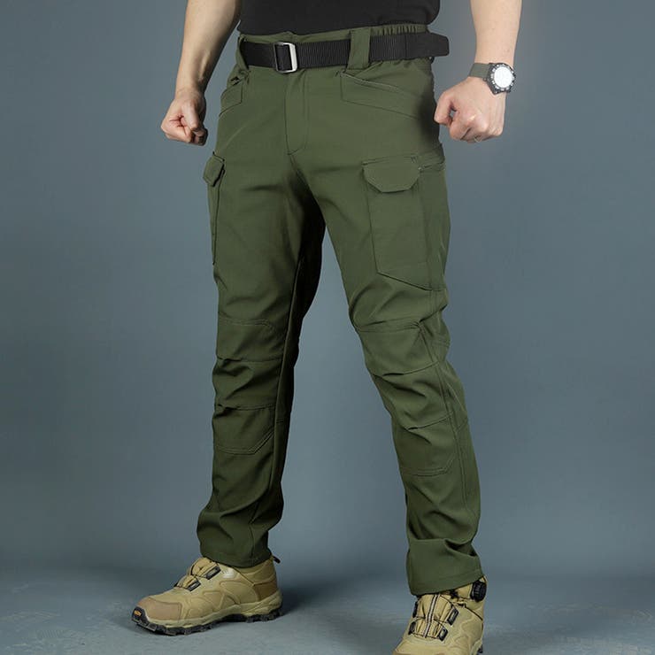 カーキ | カーゴパンツ ストレッチ メンズ | RAiseNsE 