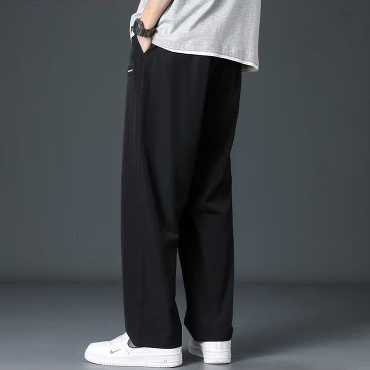 サラサラ 薄手 ワイドストレートパンツ | RAiseNsE  | 詳細画像4 