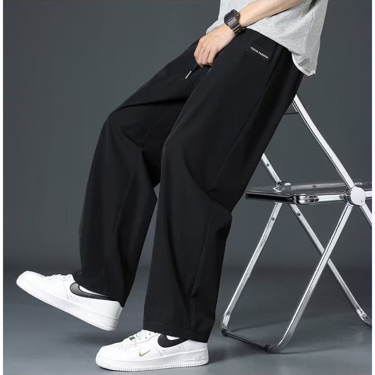 サラサラ 薄手 ワイドストレートパンツ | RAiseNsE  | 詳細画像5 